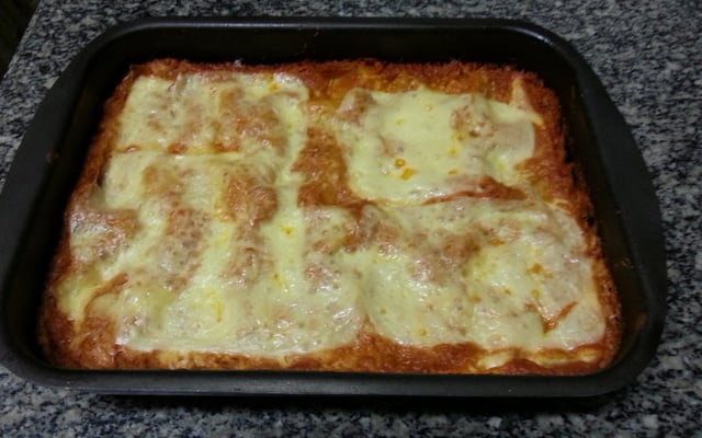 Lasanha de linguiça de frango fácil