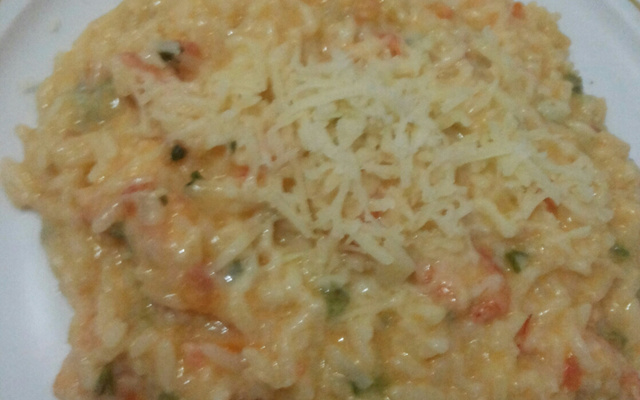Risoto Cremoso de Camarão (falso)