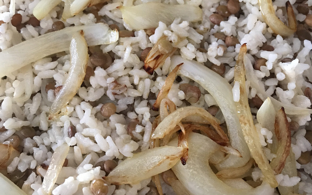 Arroz com Lentilha à moda Síria