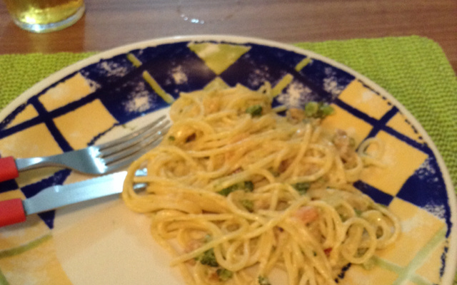 Massa rápida com brócolis