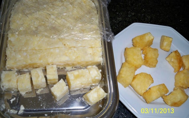 Mandioca frita cremosa