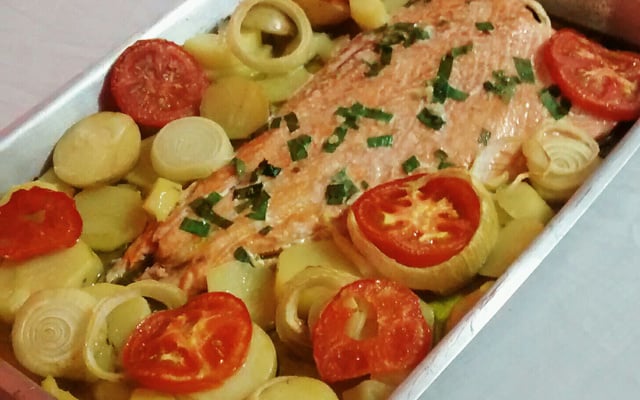 Salmão no forno