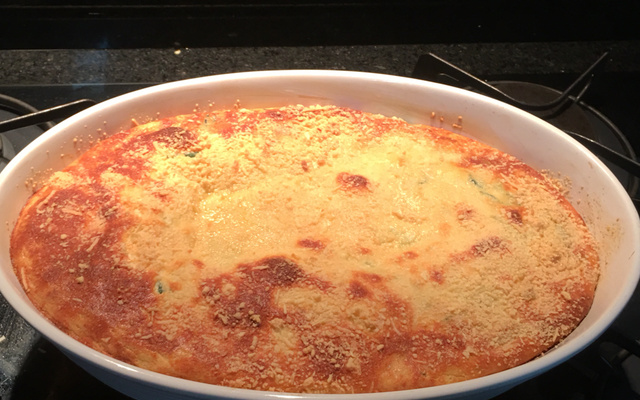 Souflé delicioso de espinafre sucesso garantido