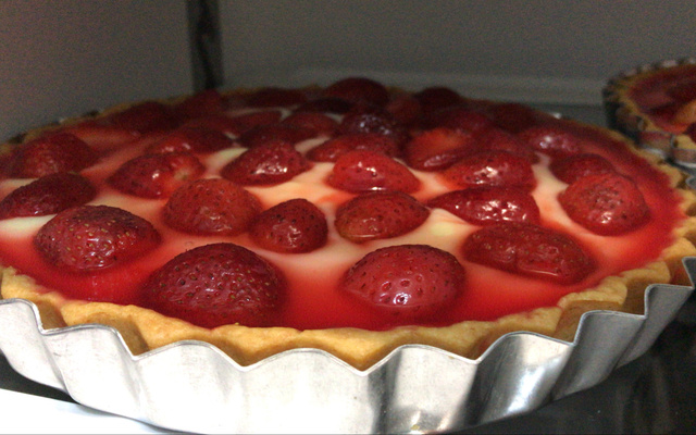 Tortinha de morango de dar água na boca.