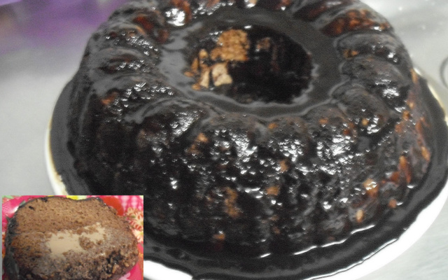 Bolo recheado com mousse de Chocolate Alpino