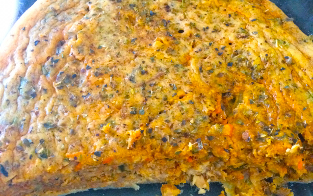 Torta integral de sardinha no micro-ondas