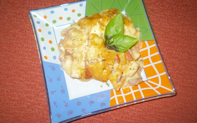 Gratinado de aipim (mandioca) muito fácil