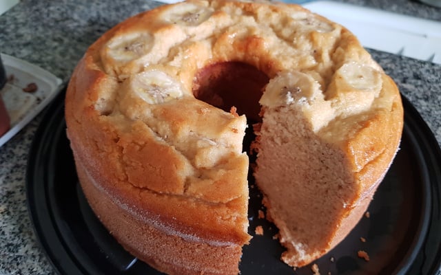 Bolo de banana sem glúten gostoso