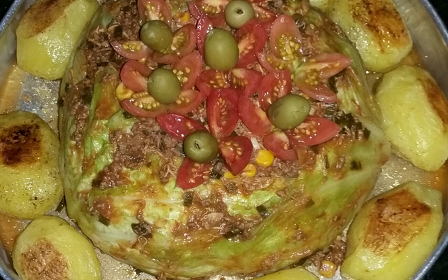 Repolho recheado da tais