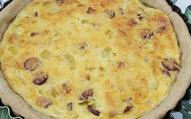 Quiche de alho poró