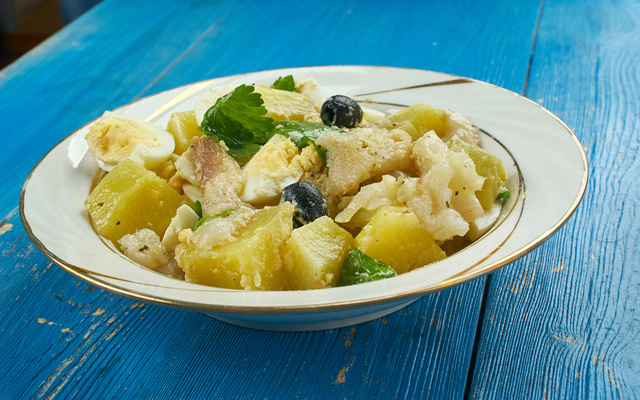 Salada lombo de bacalhau.