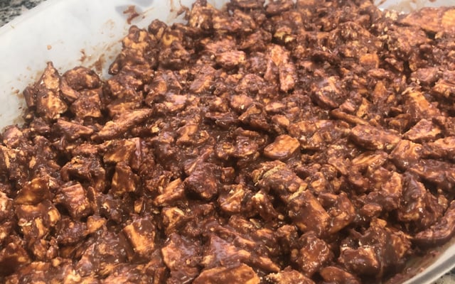 Palha Italiana com leite condensado