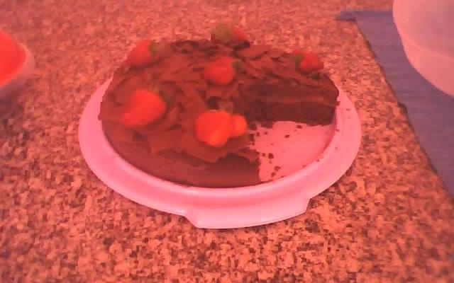 Bolo de chocolate trufado