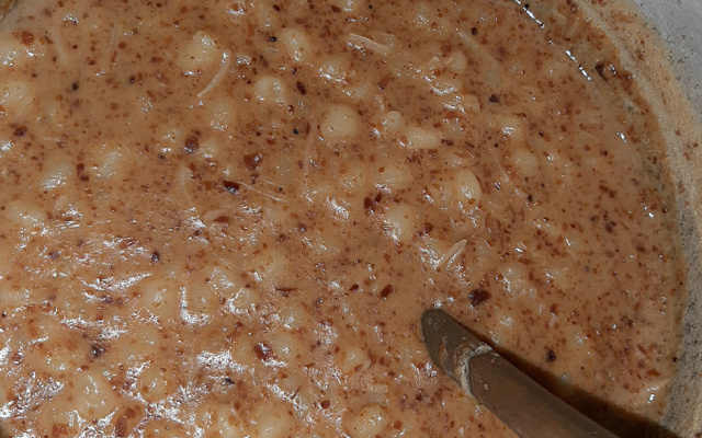 Canjica com amendoim 