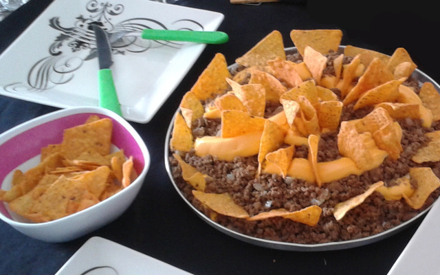 Carne moída com cheddar