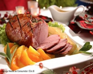 Tender com purê de maçã