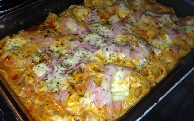 Macarrão talharim de forno