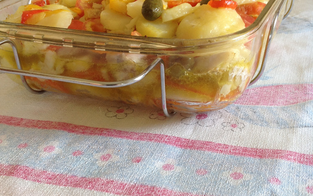 Filé de merluza no azeite