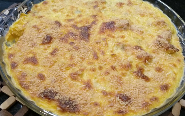 Gratinado de frango com milho