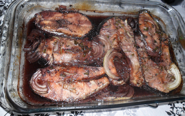 Salmão ao Vinho Tinto