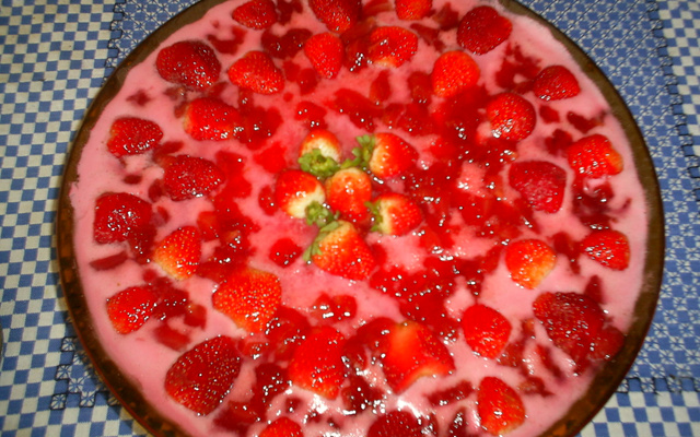 Surpresa de chocolate com morango