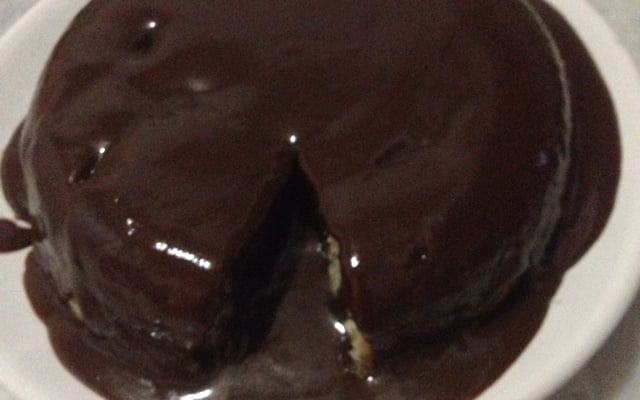 Calda de chocolate no micro-ondas