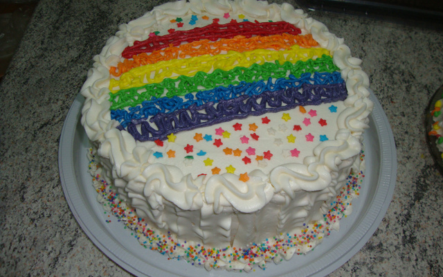 Bolo arco-Iris