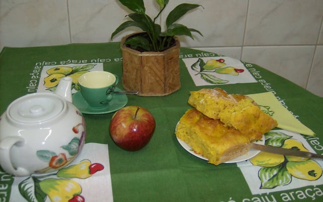 Pão de abóbora Cabotiã (abóbora  japonesa)