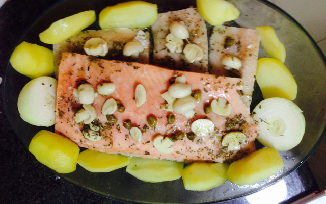 Salmão delicioso do Rodrigo