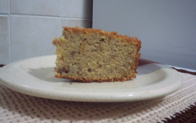 Bolo de banana com farinha de rosca