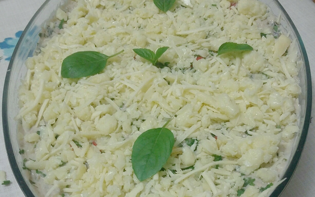 Bacalhau aos quatro queijos