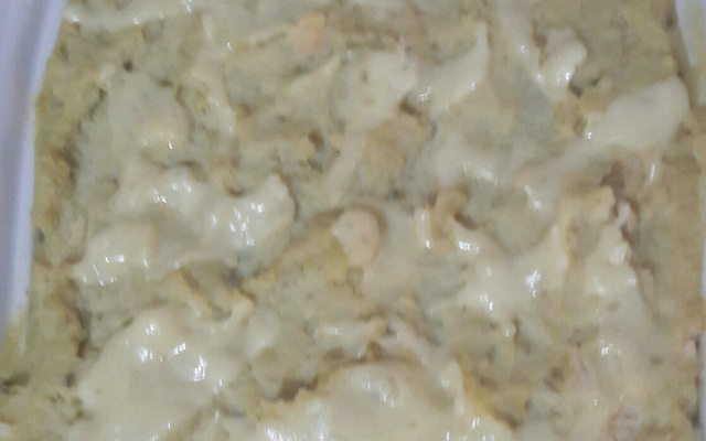 Escondidinho de frango com batata doce fit