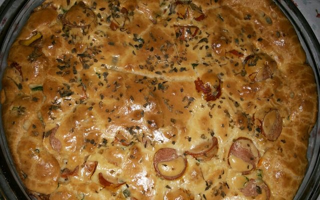 Torta rápida de salsicha