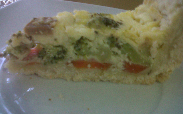 Torta vegetariana com massa podre