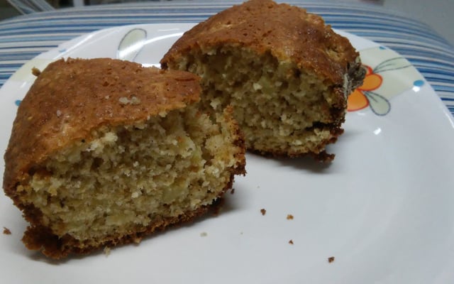 Bolo de aveia e maçã