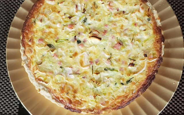 Quiche de alho poró