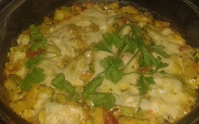 Abobrinha com queijo