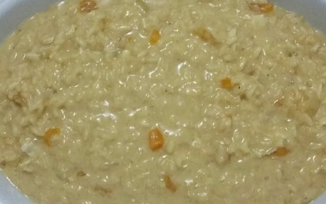 Risoto de queijo brie com damasco especial