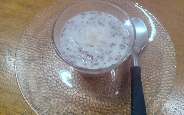 Mousse de chia com leite de coco 