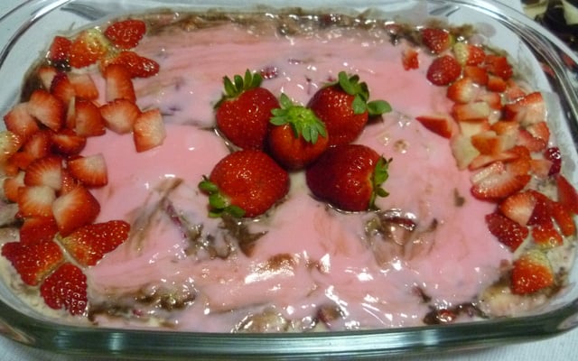 Delicia gelada de morango