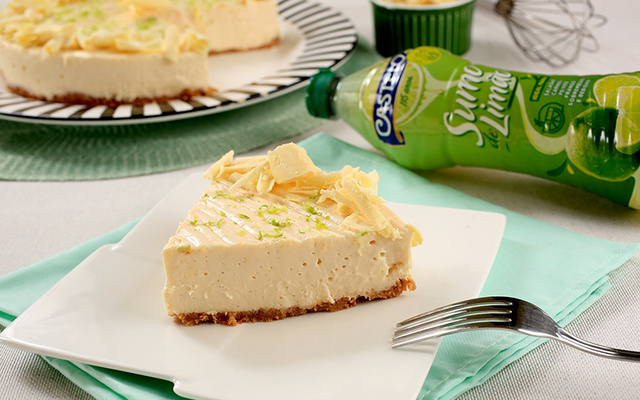 Cheesecake de limão e chocolate branco