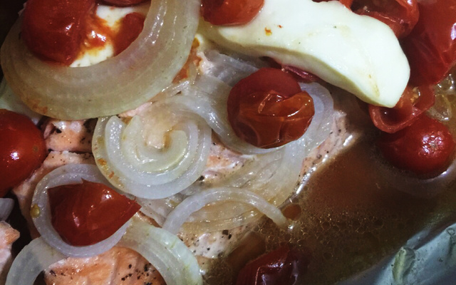 Salmão de forno da Ju Garcia