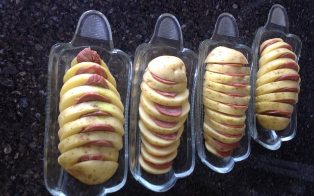 Batata recheada de micro-ondas