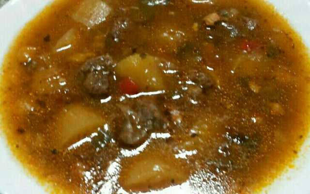 Sopa de mandioca deliciosa