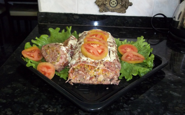 Arroz com palmito e calabresa