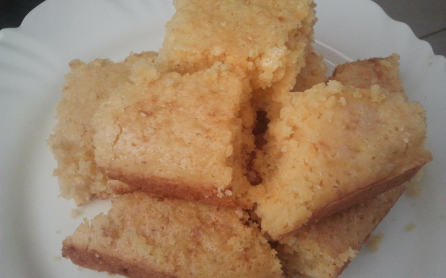 Bolo de fubá e milho sem ovos