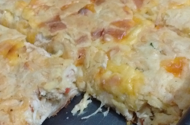 Fricassé de frango com abobrinha