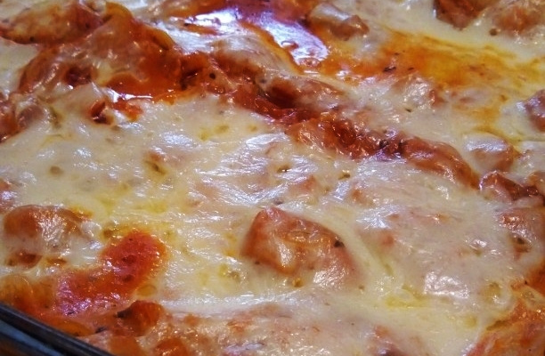 Lasanha de proteína de soja (maravilhosa)