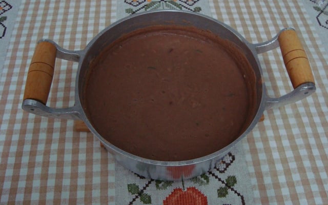 Creme de feijão delicioso