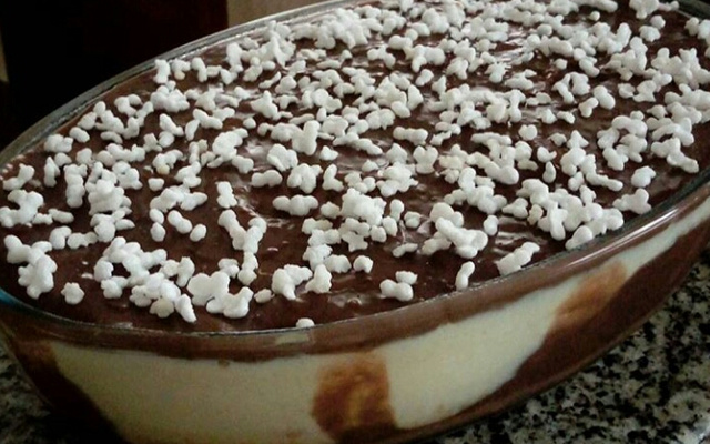 Creme de cupuaçu com tapioca e brigadeiro